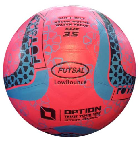 ลูกฟุตซอล ออฟชั่น futsal option รุ่น 005 (y, o, p) เบอร์ 3.5 หนังอัด pvc k+n 6