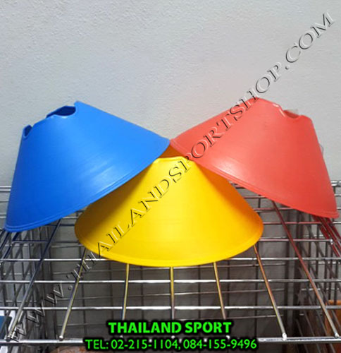 จาน มาร์คเกอร์ ดิสโคน (สีเหลือง Y, สีแดง R, สีน้ำเงิน B) จำนวน 1 อัน