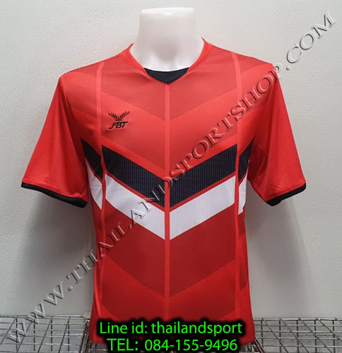 เสื้อกีฬา เอฟ บี ที  fbt รุ่น 12-261 (สีแดง) ผ้าพิมพ์ลาย