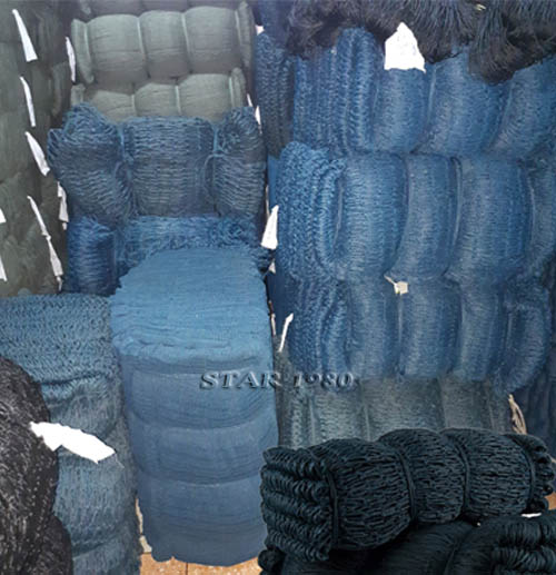 ตาข่ายกั้นสนาม 11. hdpe (ฟ้า 3 mm., 5x5 inch) 11.1, 11.2, 11.3, 11.4+, 11.5, 11.6 k n 2
