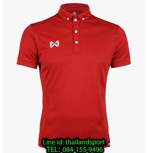เสื้อโปโลกีฬา polo วอริกซ์ warrix รุ่น wa-3315n (สีแดงเข้ม rt)