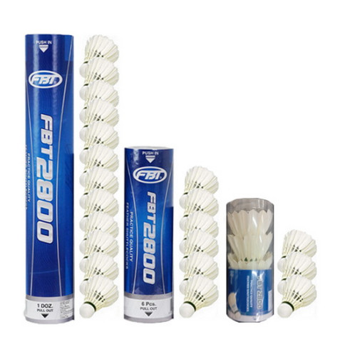 ลูกแบดมินตัน เอฟ.บี.ที. badminton shuttlecock fbt. รุ่น 2800 หัวโฟม (บรรจุ 3, 6, 12 ลูก) k+n 2