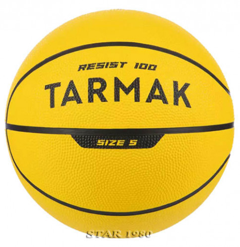 ลูกบาสเกตบอล ทาร์แมค basketball tarmak รุ่น resist 100 (y, o) เบอร์ 5, 7 หนังยาง k+n 2