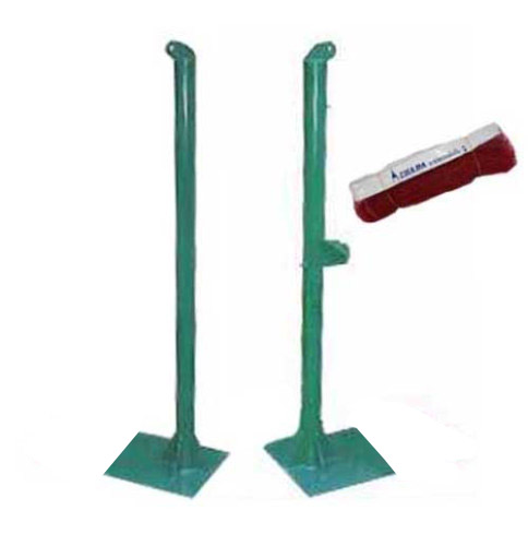 เสาแบดมินตัน รุ่น ยึดพิ้น ระบบฟันเฟือง (g พร้อมตาข่าย) k+n 1