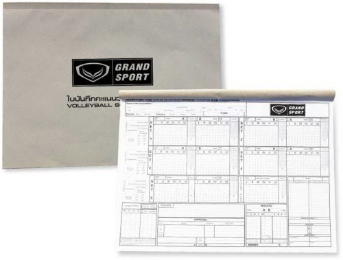 สมุดบันทึกคะแนน วอลเลย์บอล f.b.t., grand sport รุ่น มีกระดาษคาร์บอน (w) k+ 2