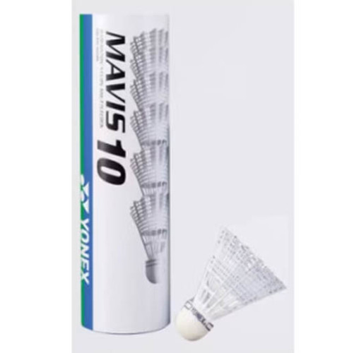 ลูกแบตมินตัน yonex รุ่น พลาสติก mavis 10 (สีขาว w/b, w/g, เหลือง y/b, y/g) บรรจุ 3 ลูก, 6 ลูก k+n 3