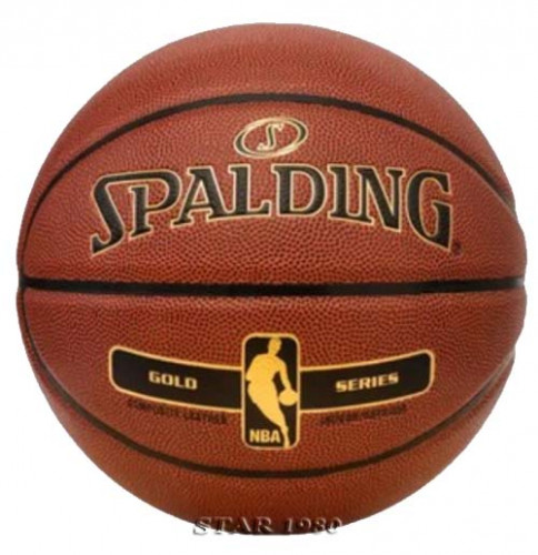 ลูกบาสเกตบอล สปอลดิง spalding nba รุ่น gold เบอร์ 7 หนัง pu k+n 1