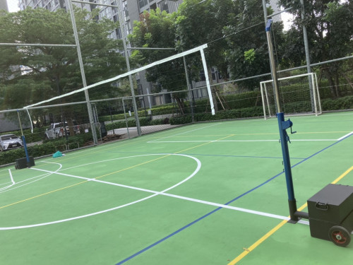 เสาวอลเลย์บอล, ตะกร้อ, แบดมินตัน รุ่น อเนกประสงค์ กลอนปรับระดับ มีล้อ (b พร้อมตาข่าย) k+n 1