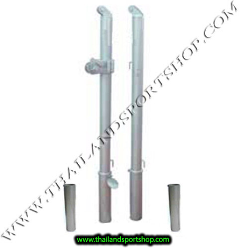 เสา พิคเคิลบอล pickle ball pole รุ่น แข่งขัน ระบบฟันเฟือง ฝังพื้น (b) +vs