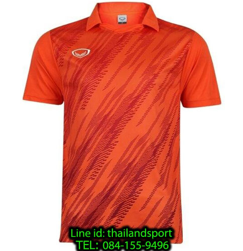เสื้อกีฬา แกรนด์ สปอร์ต grand sport รุ่น 011-558 (สีส้ม) พิมพ์ลาย