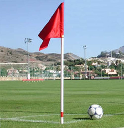 เสามุมธง สนามฟุตบอล รุ่น ยุโรป ฝังพื้น (จำนวน 4 เสา) k+n 1