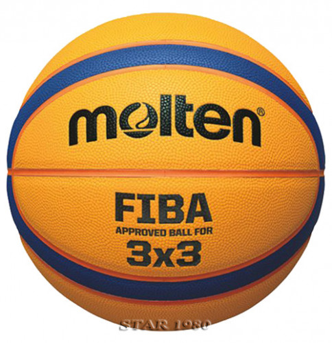 ลูกบาสเกตบอล มอลเทน basketball molten รุ่น b33t500 (o) สำหรับแข่งขันบาสดกตบอล 3 คน (3x3) หนัง pu k+n 1