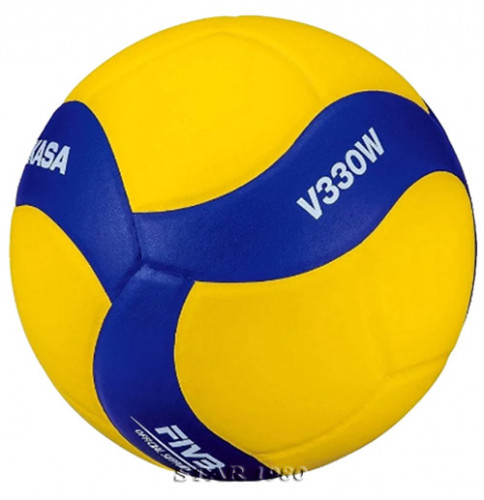 ลูกวอลเลย์บอล มิกาซ่า volleyball mikasa รุ่น v330w (yb) เบอร์ 5 หนังอัด pu k+n 1