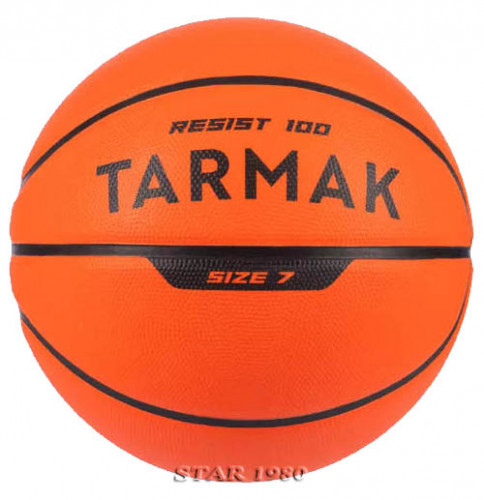 ลูกบาสเกตบอล ทาร์แมค basketball tarmak รุ่น resist 100 (y, o) เบอร์ 5, 7 หนังยาง k+n 1