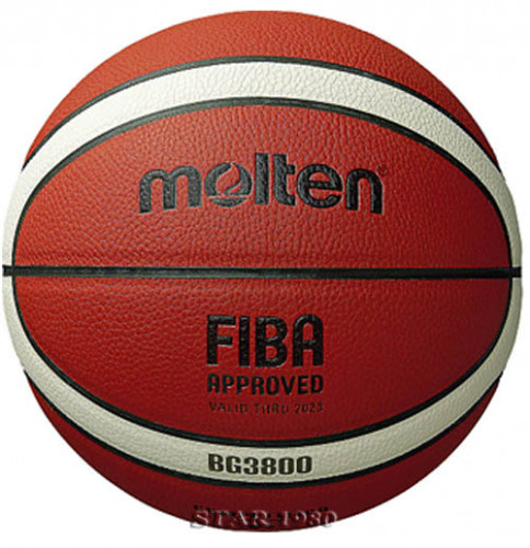 ลูกบาสเกตบอล มอลเทน basketball molten รุ่น b7g3800 (o) เบอร์ 7, 6, 5 หนัง pu k+n 1