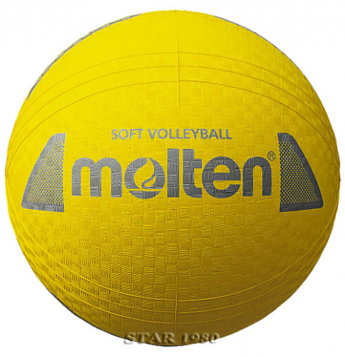 ลูกวอลเลย์บอลยาง สำหรับเด็ก volleyball kid molten รุ่น s2y1250 (y, p, l, g) เบอร์ 5 หนังยาง นุ่ม k+n 1