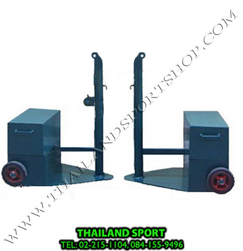 เสาเ พิคเคิลบอล pickle ball pole รุ่น ระบบฟันเฟือง มีล้อเลื่อน (b)