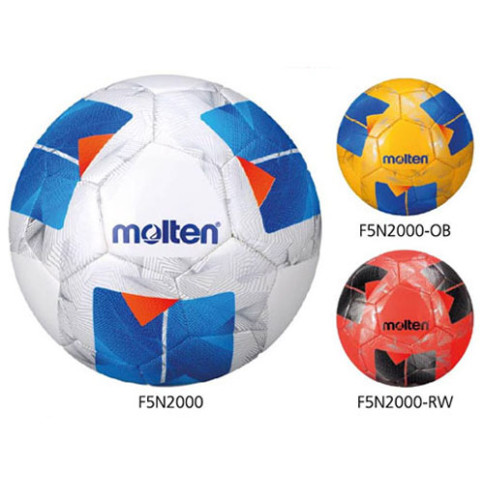 ลูกฟุตบอล มอลเทน molten football รุ่น ex f5n2000, f4n2000wb (w, o, r) เบอร์ 4, 5 หนังเย็บ tpu k+n ex 1