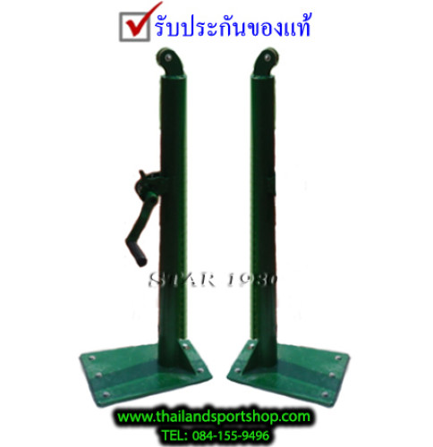 เสา พิคเคิลบอล pickle ball pole รุ่น ยึดพิ้น ระบบฟันเฟือง (g) +vs