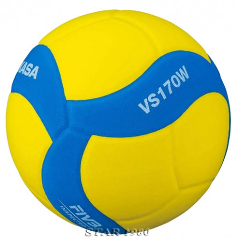 ลูกวอลเลย์บอล เด็ก มิกาซ่า volleyball mikasa รุ่น vs170w (b, g, p) เบอร์ 5 หนังอัด eva foam นุ่ม k+n 1