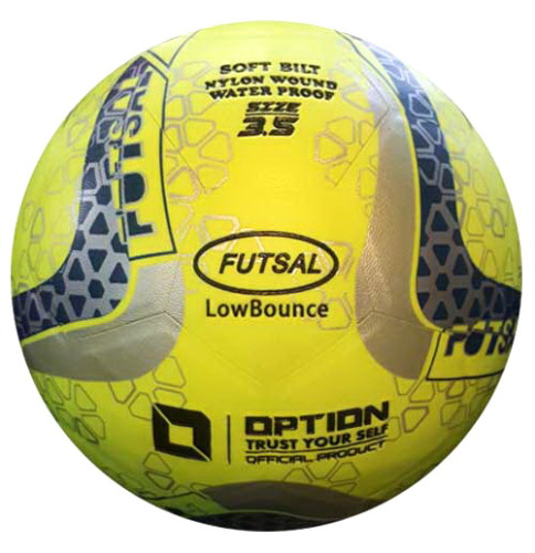 ลูกฟุตซอล ออฟชั่น futsal option รุ่น 005 (y, o, p) เบอร์ 3.5 หนังอัด pvc k+n 5