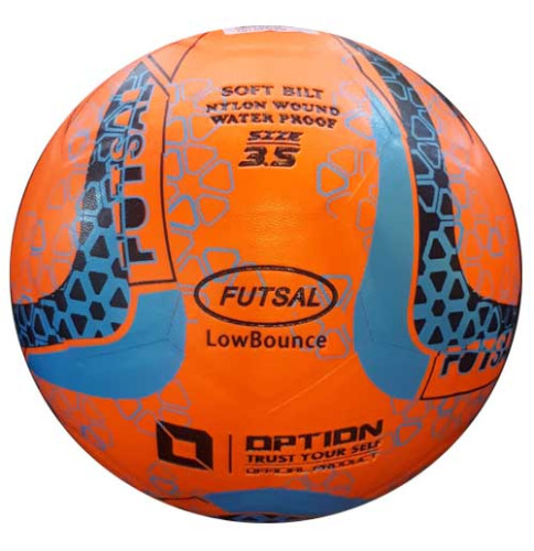 ลูกฟุตซอล ออฟชั่น futsal option รุ่น 005 (y, o, p) เบอร์ 3.5 หนังอัด pvc k+n 4
