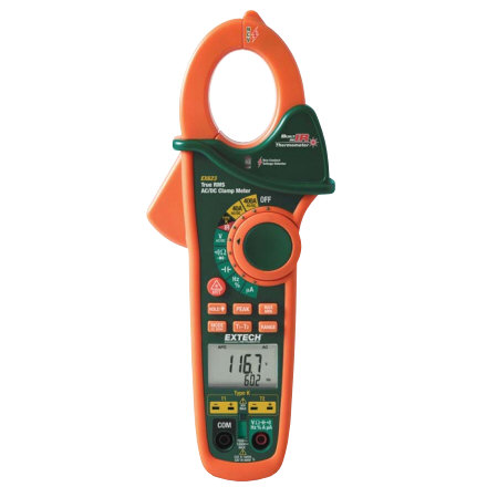 AC/DC แคลมป์มิเตอร์ 400A Dual Input AC/DC Clamp Meter + NCV + IR Thermometer รุ่น EX623