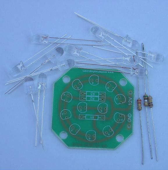 ชุดคิทแผงไฟ LEDs 12 ดวง ใช้ไฟ 12V ใช้ร่วมกับแผงโซลาร์เซลล์ได้