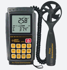 เครื่องวัดความเร็วลม ปริมาตรลม CFM/CMM, AIR Flow Anemometer รุ่น AR856