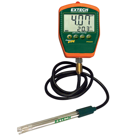 เครื่องวัดกรดด่าง Waterproof Palm pH Meter with Temperature รุ่น PH220-C