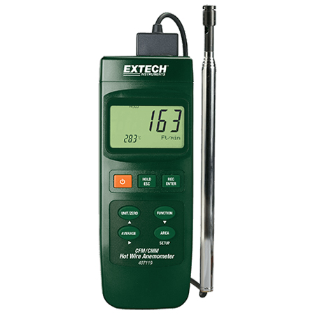เครื่องวัดความเร็วลม Heavy Duty CFM Hot Wire Thermo-Anemometer รุ่น 407119