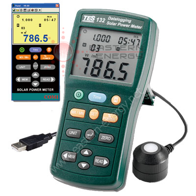 เครื่องวัดแสงอาทิตย์, พลังงานแสงอาทิตย์ Solar Power Meter/Datalogger รุ่น TES-132