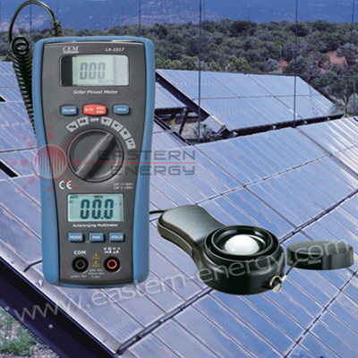 2 in 1 เครื่องวัดแสงอาทิตย์/มัลติมิเตอร์ Solar Power Meter w/Multimeter รุ่น LA-1017