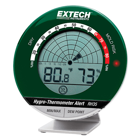 เครื่องวัดอุณหภูมิความชื้น แจ้งเตือนรูปทรงเรดาร์ Desktop Hygro-Thermometer Alert รุ่น RH35