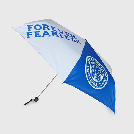 Leicester City Football Club Forever Fearless Foldable Umbrella White