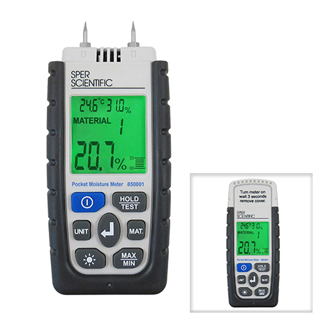 เครื่องวัดความชื้นไม้ Moisture, RH, Dew Point, Wet Bulb, Ambient Temp รุ่น 850001 ***โปรโมชั่น