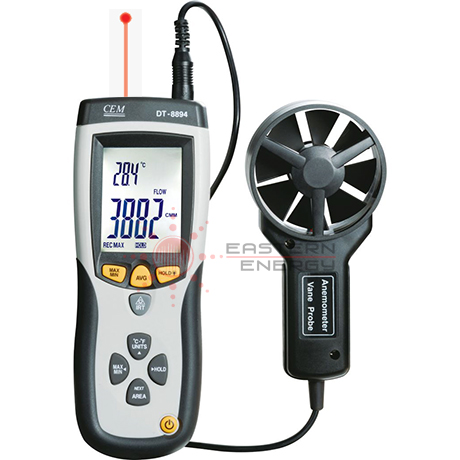 เครื่องวัดความเร็วลม Anemometer CFM/CMM with IR Thermometer CEM รุ่น DT-8894