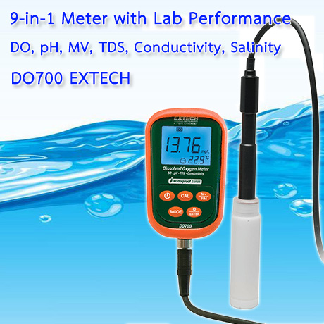 9-in-1 Meter with Lab Performance DO, pH, mV, Conductivity, TDS, Salinity, Temp รุ่น DO700