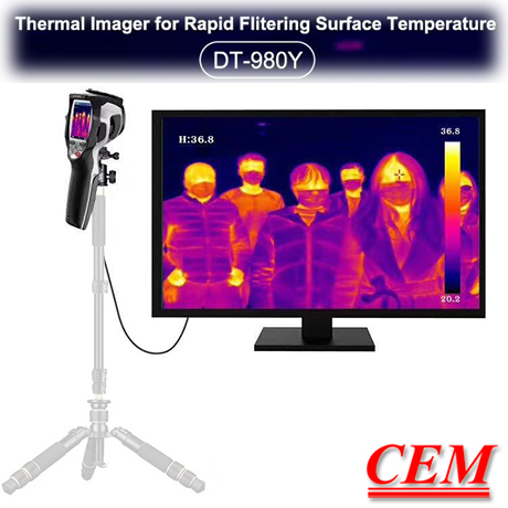 DT-980Y CEM กล้องถ่ายภาพความร้อนสําหรับวัดไข้ Thermal Imager Human body Temperature