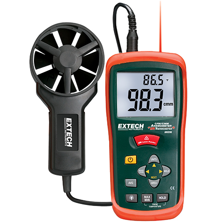 เครื่องวัดความเร็วลม CFM/CMM with IR Thermometer รุ่น EXTECH AN200 0