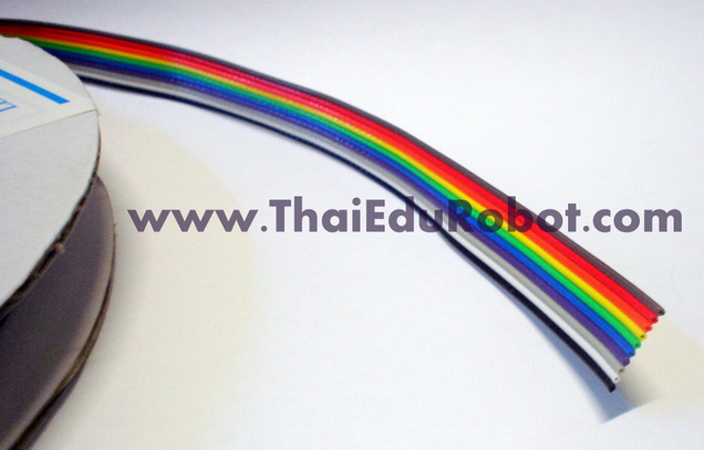 603 สายแพ สีรุ้ง แบบ 10 เส้น (Flat Cable, Ribbon cable) ราคาต่อเมตร