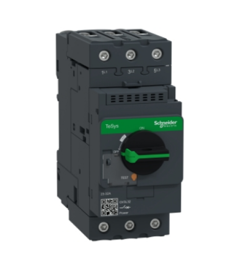 GV3L32 Motor circuit breaker, TeSys Deca, 3P, 32A, magnetic, rotary handle, EverLink terminals