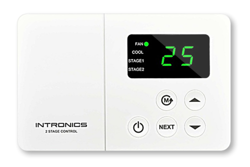 INTRONICS รุ่น Digital Room Thermostat 2 LED Multi stage thermostat
