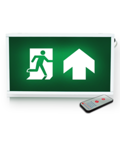 SAFEGUARD รุ่น SLED B2 Exit Sign Box Auto test + IR Receiver (สองหน้า) 