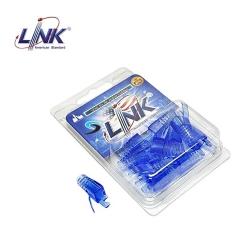 LINK รุ่น US-6624A CAT6 New Crystal Locking Plug BOOT (BLUE) (10PCS/PKG)