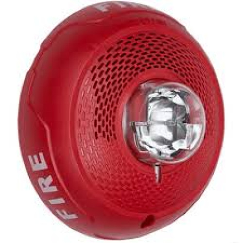 SYSTEMSENSOR SCRL Strobe, Selectable Candela, Ceiling, Red