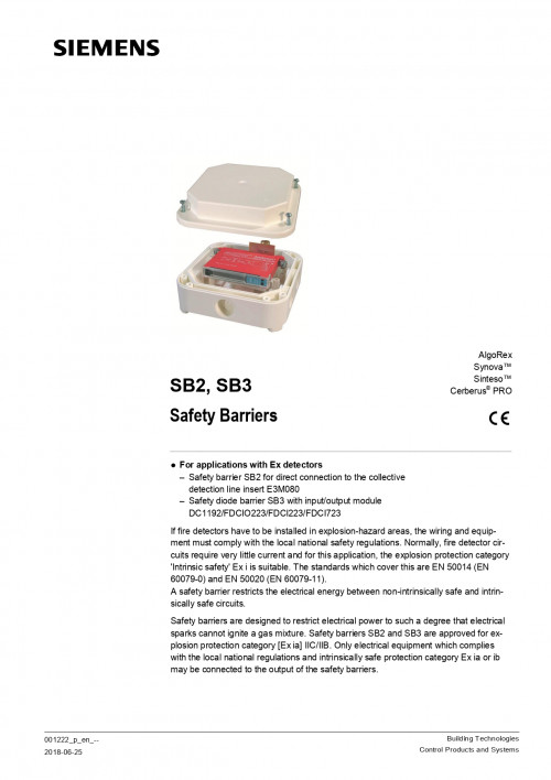 SIEMENS Housing with cover for safety barrier SB3.model DCA1191