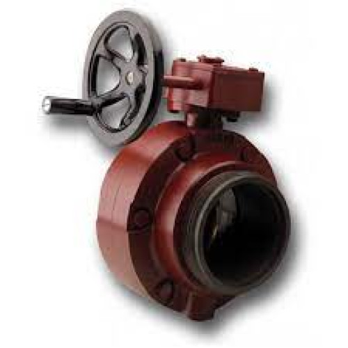 AKRON79500013 5" Butterfly Valve, Electric Actuator, Victaulic Adapters