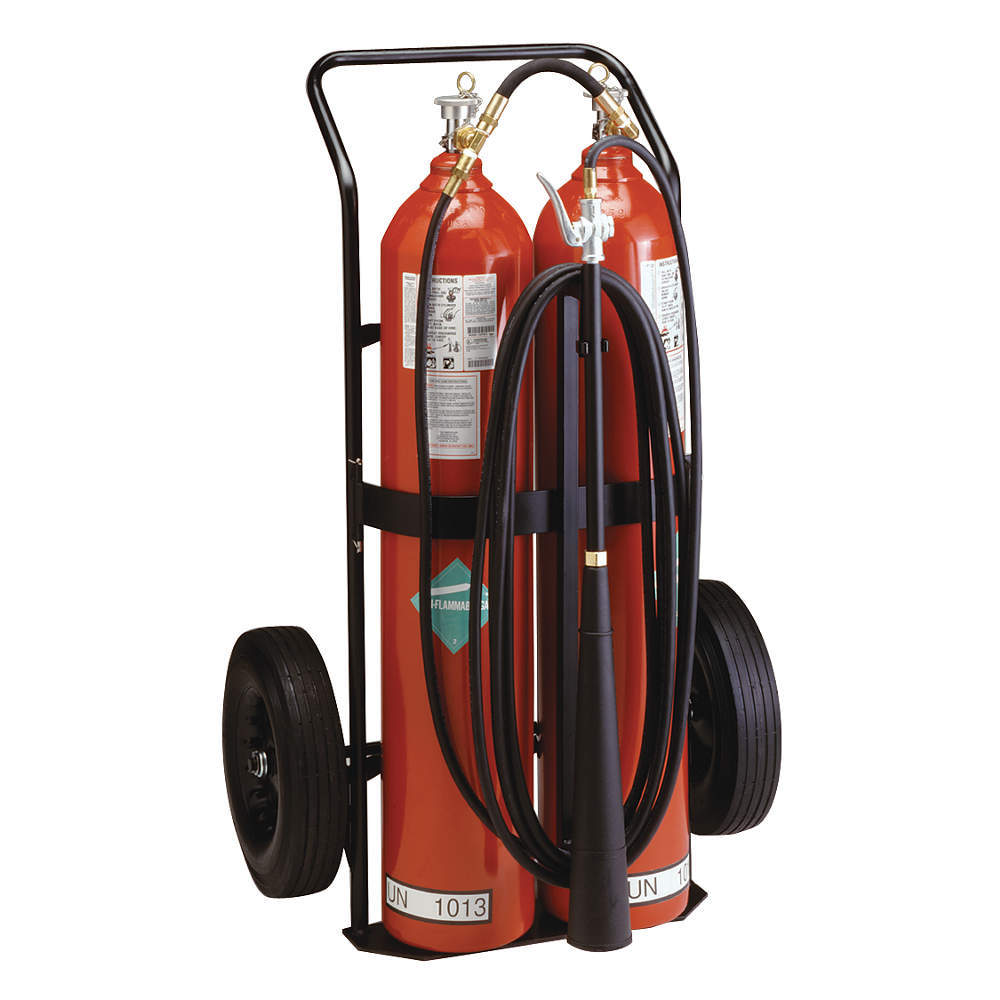 Wheel C02 Fire Extinguisner 100 lbs., UL listed 20 B : C รุ่น CD100-2 ยี่ห้อ BADGER