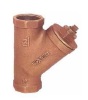 Bronze Y-Pattern Strainer Y-Pattern Body, Class 150 Screwed Cap with Plug 300 psi. W.O.G. non-shock